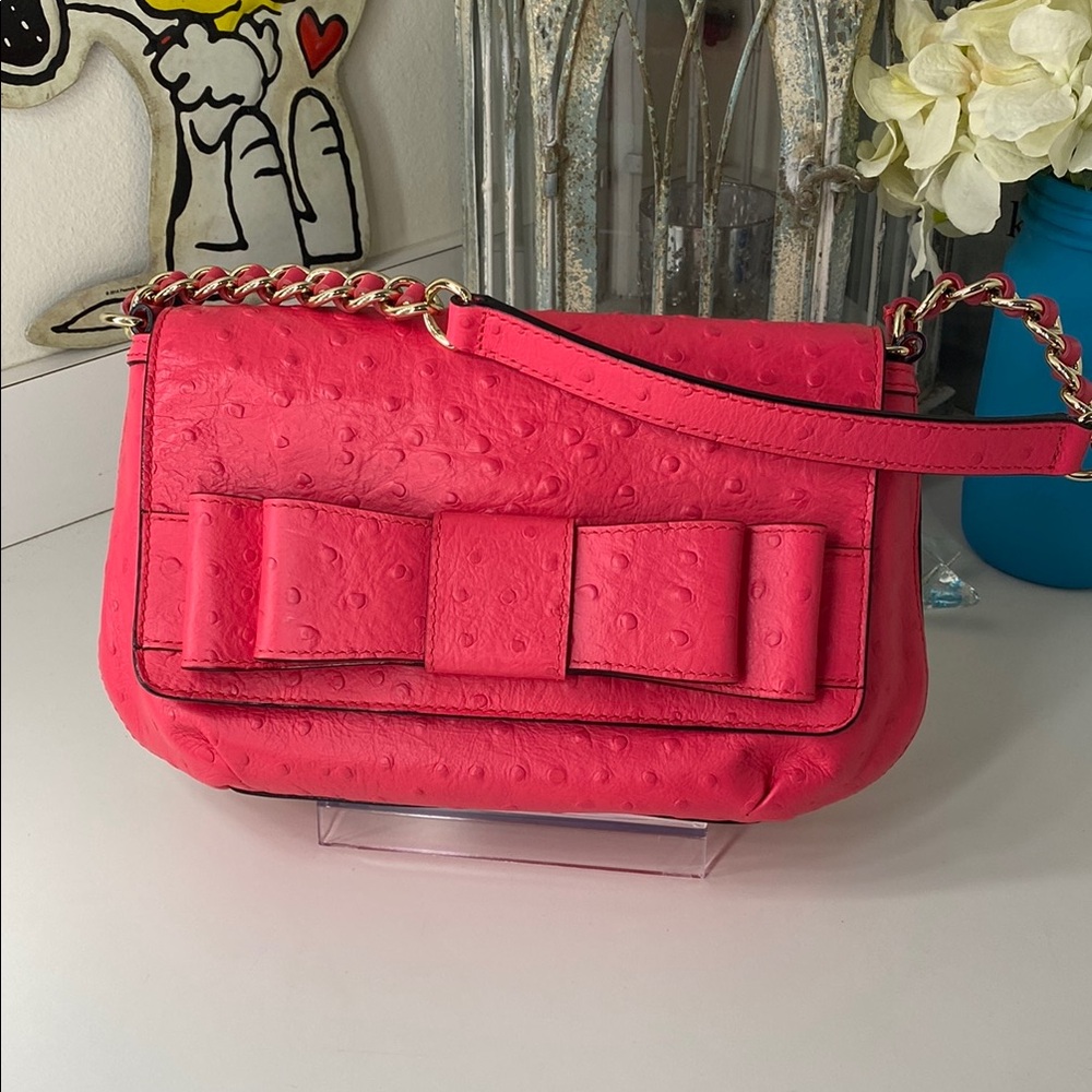 Kate Spade Ostrich Print Leather Made